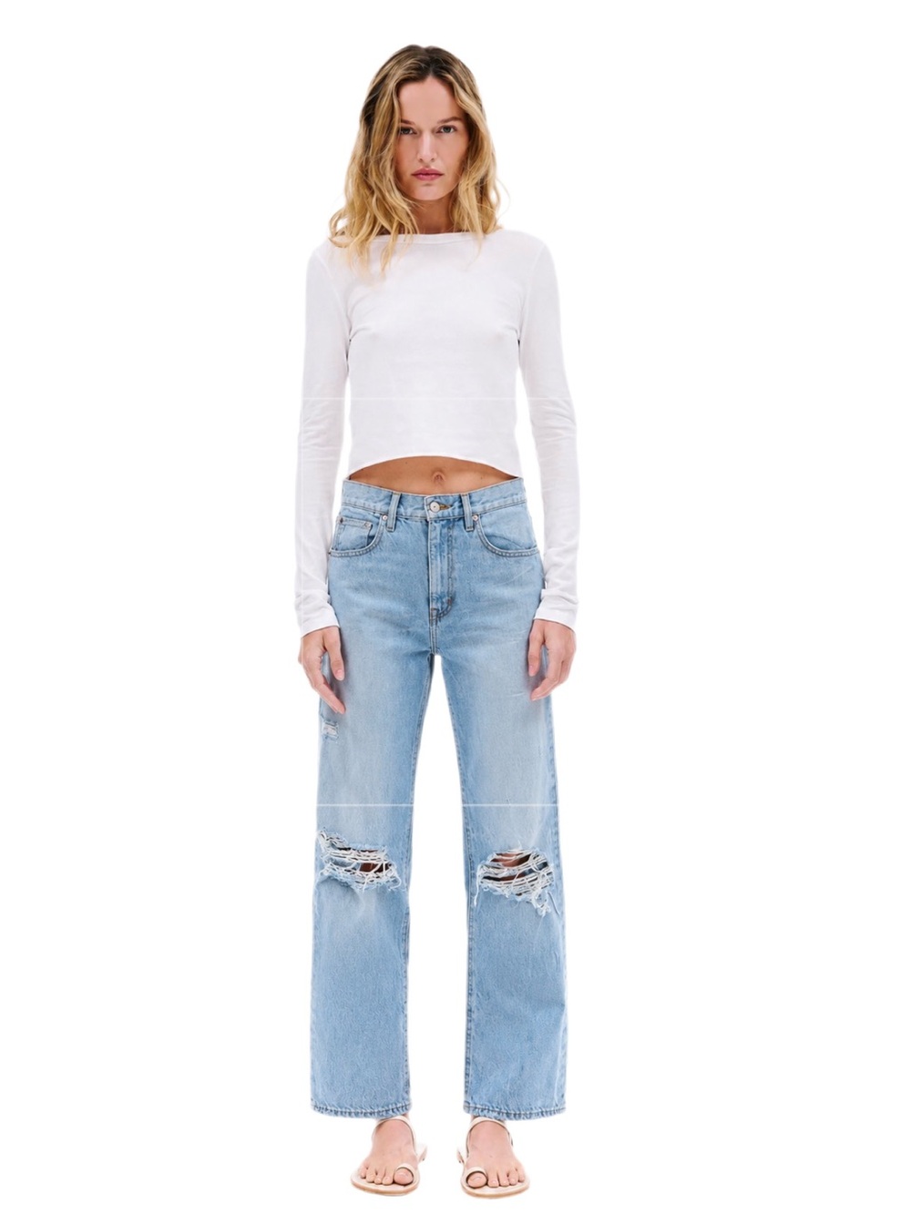 SLVRLAKE London Ankle Heartbreak Hotel Distressed Jeans Size 27